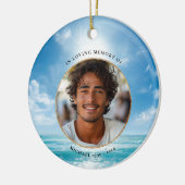 Personalized Blue Sky Memorial Ornament セラミックオーナメント (左)