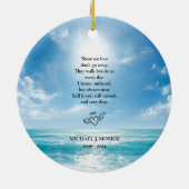 Personalized Blue Sky Memorial Ornament セラミックオーナメント (裏面)