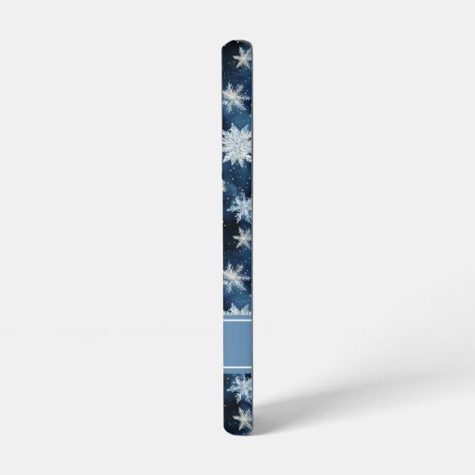 Personalized Blue Snowflake Phone Case Samsung Galaxyケース (左側面)