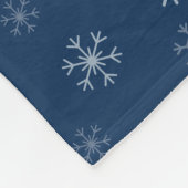 Personalized Blue Snowflake Winter フリースブランケット (角)