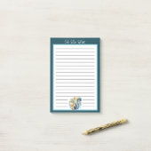 Personalized Blue Squirrel To Do List ポストイット (デスク上)