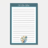 Personalized Blue Squirrel To Do List ポストイット (正面)