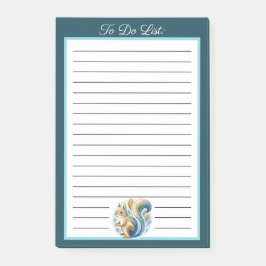 Personalized Blue Squirrel To Do List  ポストイット