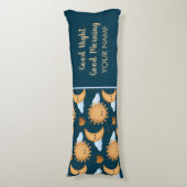 Personalized Blue Sun Moon Good Night Good Morning ボディピロー (正面縦)