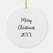 Personalized Blue Teal Ocean Swirls Fluid Art セラミックオーナメント (裏面)