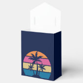 Personalized Blue Tropical Beach Party フェイバーボックス (オープン)