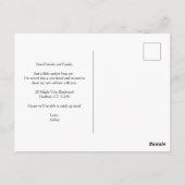 Personalized Blue Wildflower I've Moved Postcard ポストカード (裏面)