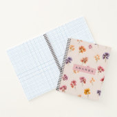Personalized Blush and Lavender Garden ノートブック (内部)
