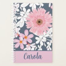 Personalized Blush Floral Planner