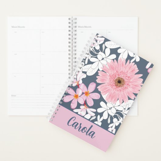 Personalized Blush Floral Planner プランナー手帳 (ディスプレー)