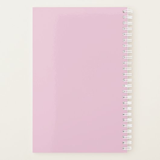 Personalized Blush Floral Planner プランナー手帳 (裏面)