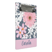 Personalized Blush Floral Planner ミニクリップボード (アングル)