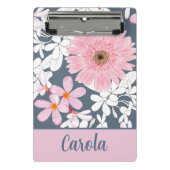 Personalized Blush Floral Planner ミニクリップボード (正面)