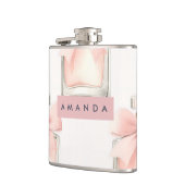 Personalized Blush Perfume Bottle Coquette Pattern フラスク (左)