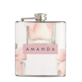 Personalized Blush Perfume Bottle Coquette Pattern フラスク (正面)