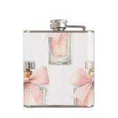 Personalized Blush Perfume Bottle Coquette Pattern フラスク (裏面)