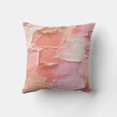 Personalized Blush Pink and Peach Paint クッション (裏面)