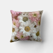 Personalized Blush Pink and White Daisy Flower クッション (裏面)