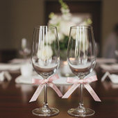 Personalized Blush Pink Ribbon with Gold Name Text サテンリボン