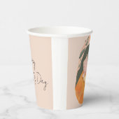 Personalized Boho Botanical Watercolor Celebration 紙コップ (右)