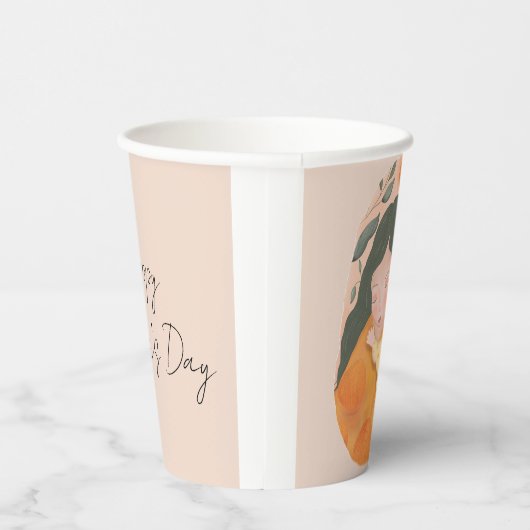 Personalized Boho Botanical Watercolor Celebration 紙コップ (右)