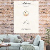 Personalized Boho Capricorn Zodiac Constellation ポスター