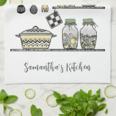 Personalized Boho Chic Modern Farmhouse Decor キッチンタオル (折り畳み)