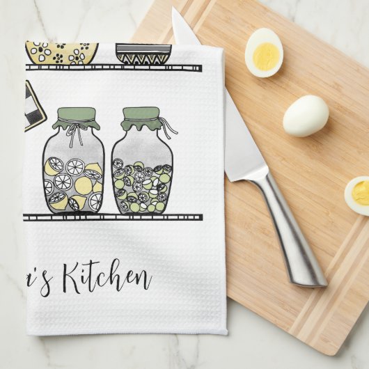 Personalized Boho Chic Modern Farmhouse Decor  キッチンタオル (四つ折り)