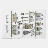 Personalized Boho Chic Modern Farmhouse Decor キッチンタオル (横)