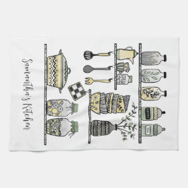 Personalized Boho Chic Modern Farmhouse Decor  キッチンタオル