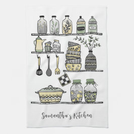 Personalized Boho Chic Modern Farmhouse Decor  キッチンタオル