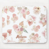 Personalized Boho Florals マウスパッド (正面)