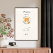 Personalized Boho Leo Zodiac Constellation ポスター