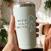 Personalized Boho Mental Health Semicolon Greenery シール