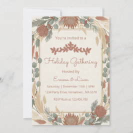 Personalized Boho Minimalist Christmas Party 招待状