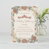 Personalized Boho Minimalist Christmas Party 招待状 (スタンド正面)