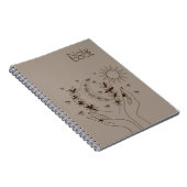 Personalized Boho Moon & Sun Spiral Notebook ノートブック (右側)