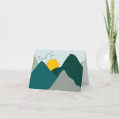 Personalized Boho Mountain Thank You Card  サンキューカード (正面)