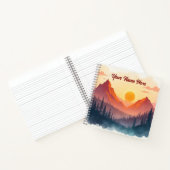 Personalized Boho Mountains at Sunrise ノートブック (内部)