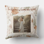 Personalized Boho Pillow  Bohemian Photo Gift クッション (裏面)