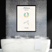 Personalized Boho Pisces Zodiac Constellation ポスター