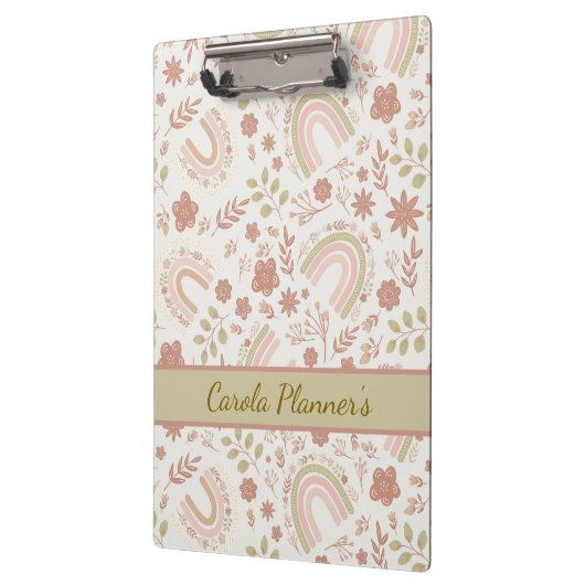 Personalized Boho Rainbow クリップボード (左)