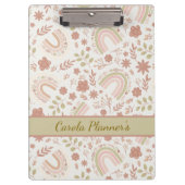 Personalized Boho Rainbow クリップボード (正面)