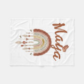 Personalized Boho Rainbow Baby Blanket Custom Name フリースブランケット (正面(横))