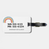 Personalized Boho Rainbow Diaper Bag Tag ラゲッジタグ (裏面横)