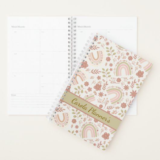 Personalized Boho Rainbow Planner プランナー手帳 (ディスプレー)