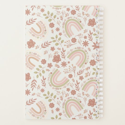 Personalized Boho Rainbow Planner プランナー手帳 (裏面)