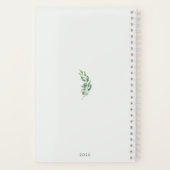 Personalized Boho Sage Green Semicolon Journal ノートブック (裏面)
