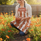 Personalized Boho Terracotta Wildflower Name エプロン