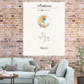 Personalized Boho Virgo Zodiac Constellation ポスター